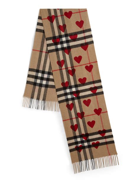 burberry cashmere scarf hearts|authentic Burberry cashmere scarf.